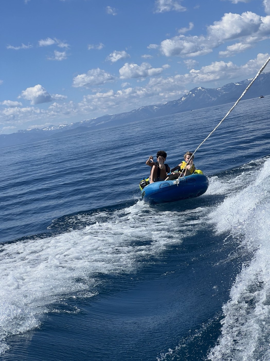Tubing on Lake Tahoe